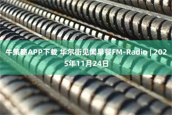 牛策略APP下载 华尔街见闻早餐FM-Radio | 2025年11月24日